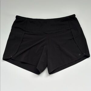 Women's Bamboo Free Fly Black Athletic Shorts with liner